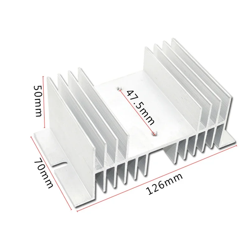 W Shape Heat Sink Base W-70 Aluminum Radiator Used for ssr 1pcs Single Phase Solid State Relay 10A 25A 40A DA AA DD VA VD