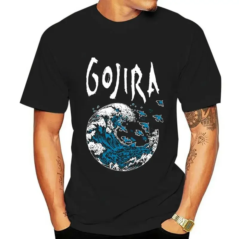 Casual short sleeve black top brand teenager tshirts MAN T-SHIRT summer Gojira T-Shirt hip-hop cool men t-shirts male fashion