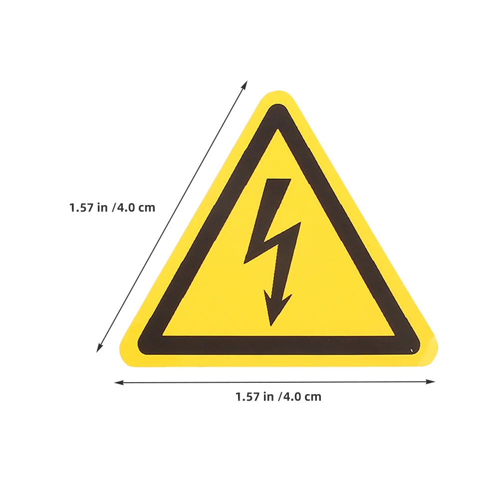 12Pcs Electrical Panel Warning Stickers High Voltage Triangle Signs Safety Warning Labels Caution Electrical Stickers