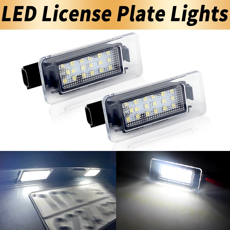 2PCS LED License Number Plate Lights Canbus For Nissan Serena C27 16-24 Altima 19-24 For Suzuki Landy 16- For Dacia Duster 17-up