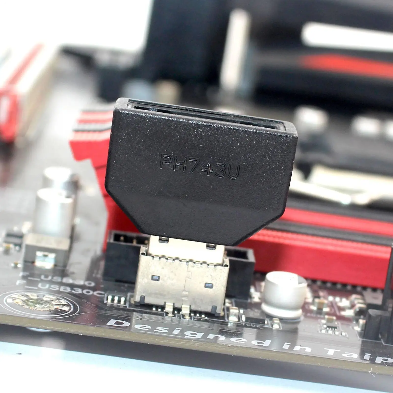 USB 3.2E To 19P Duals Port Expansion Adapter Type-A Type-C Expansion Header Internal Motherboard Converter For Cable Management