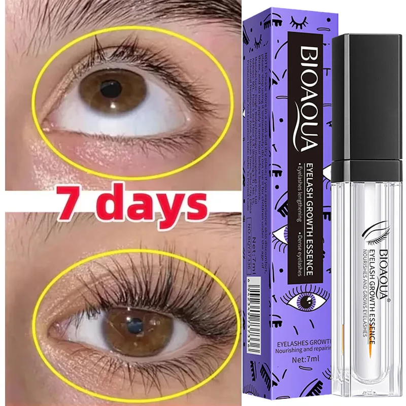 Soro de crescimento rápido de cílios, 7 dias, intensificador de cílios natural, mais cheio, mais grosso, curvador, tratamento de cílios, produtos de cuidados com os olhos, maquiagem