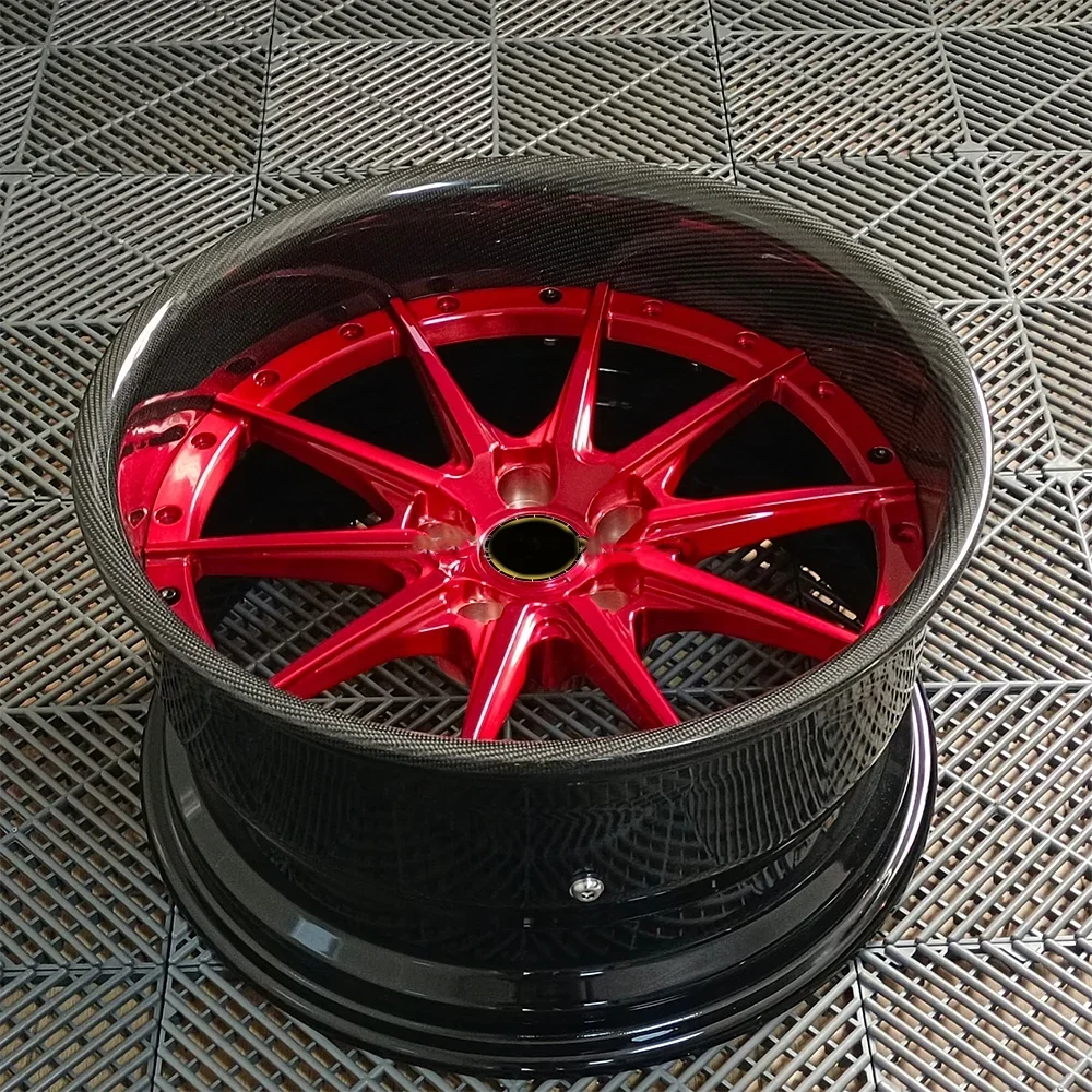 2-Piece Forged Carbon Fiber Wheels 5x120/5x114.3/5x112 Custom Rim Full Et 50mm Aluminium Alloy New