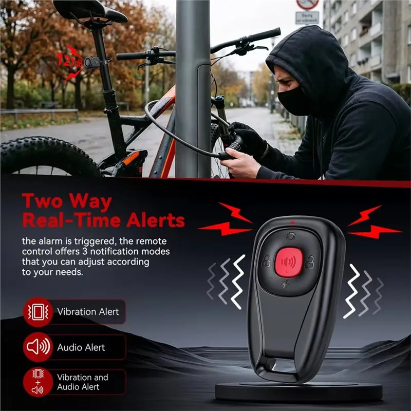 【HOT A69Z!】Two-Way Trigger Bike Wireless Bicycle Alert With Remote Control Waterproof