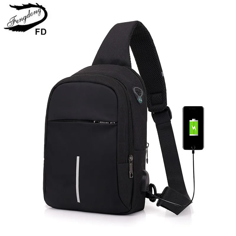 

anti theft chest bag one-shoulder shoulder bag man sports bag keys mobile phone bag boy travel passport bag men cross body bag