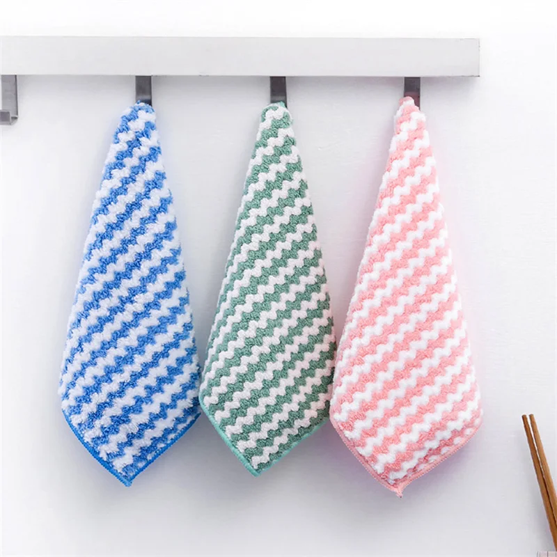3/5/10Pcs Kitchen Anti-Grease Wiping Rags Kitchen towel Microfiber Wipe Household Cleaning Products Multifunctional Cleaning