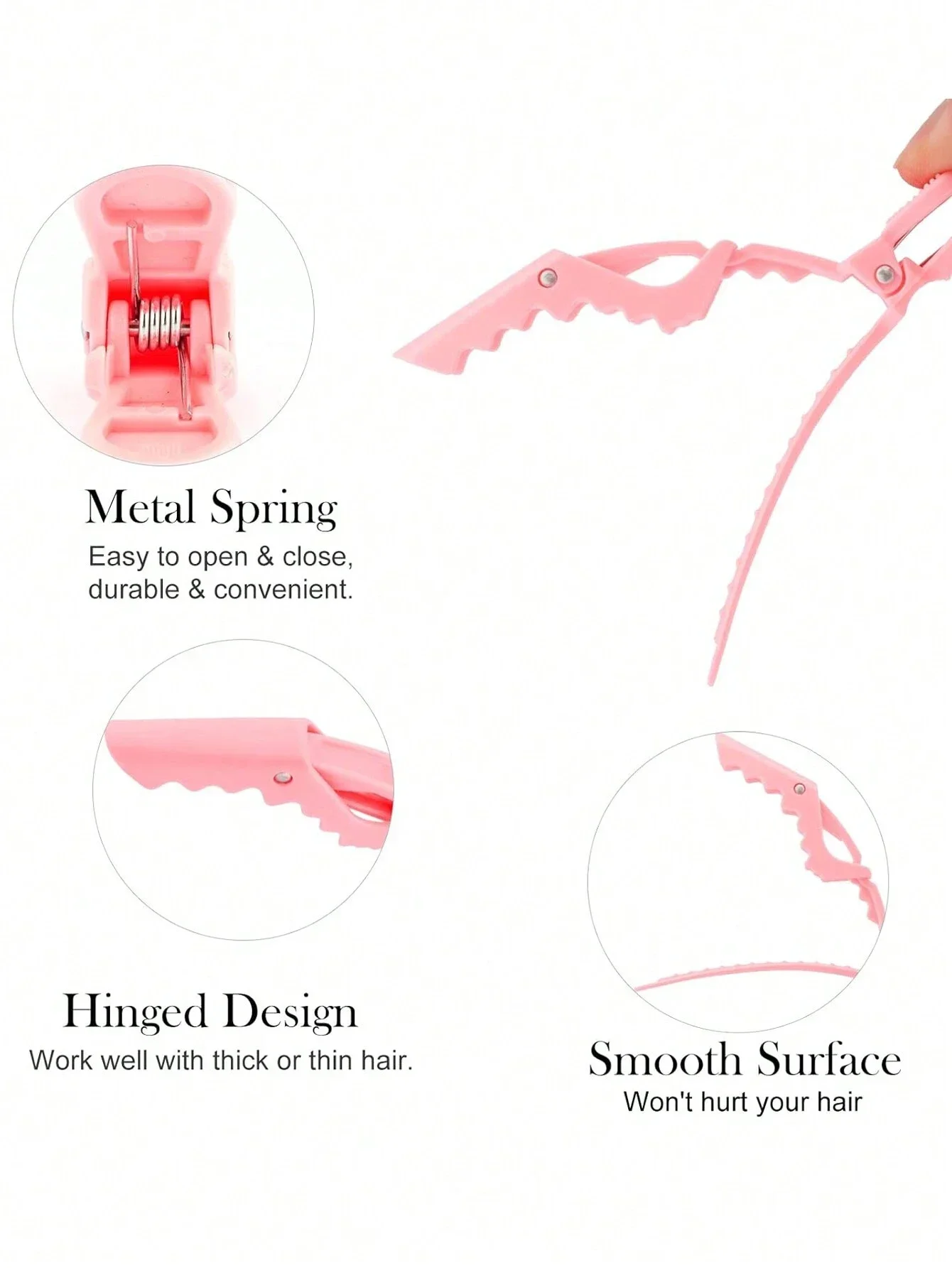 

Профессиональные заколки для волос «крокодил» для салонов, парикмахерских, стрижек своими руками - 5 шт.