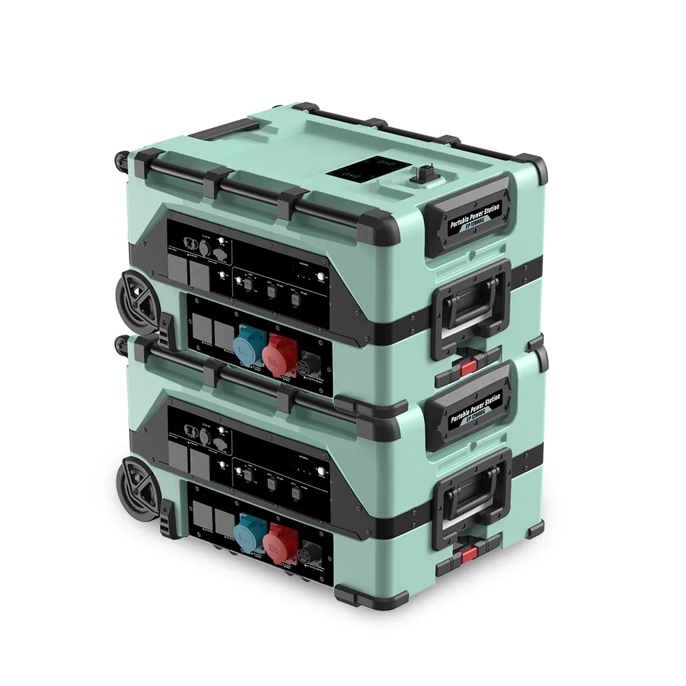 Portable 10Kw Three Phase Power Station 10000 Watt Portable Solar Generator Inverter System External Battery MPPT Controller