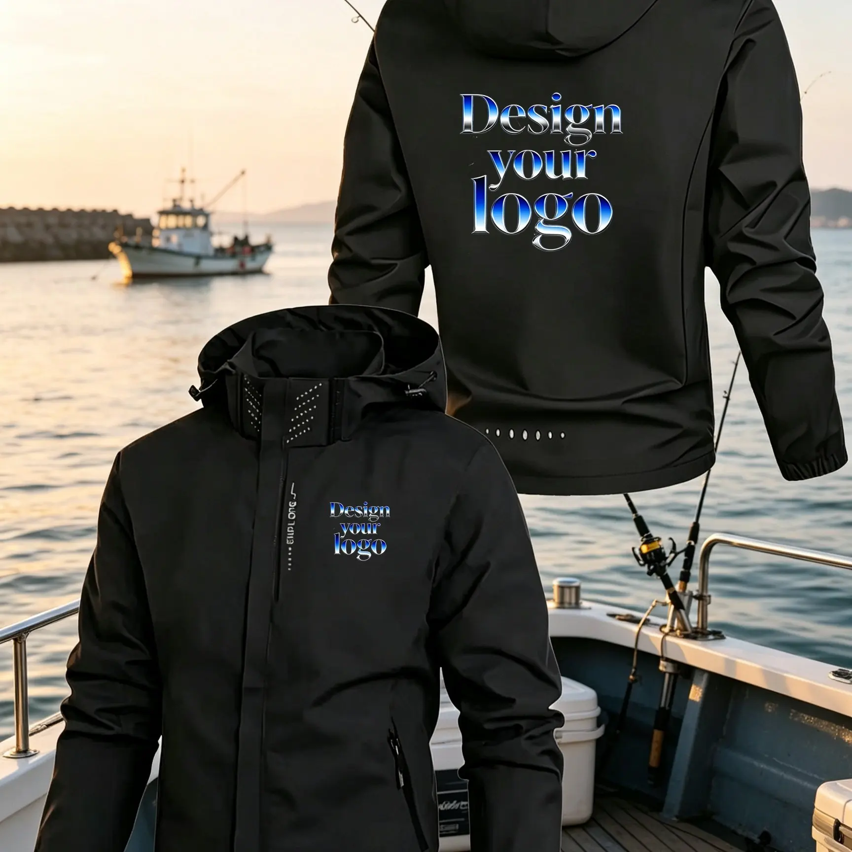Custom-Made Men's Windproof Hooded Jacket Wear-Resistant Tear-Resistant Material Detachable Hood Suitable for Various Activities
