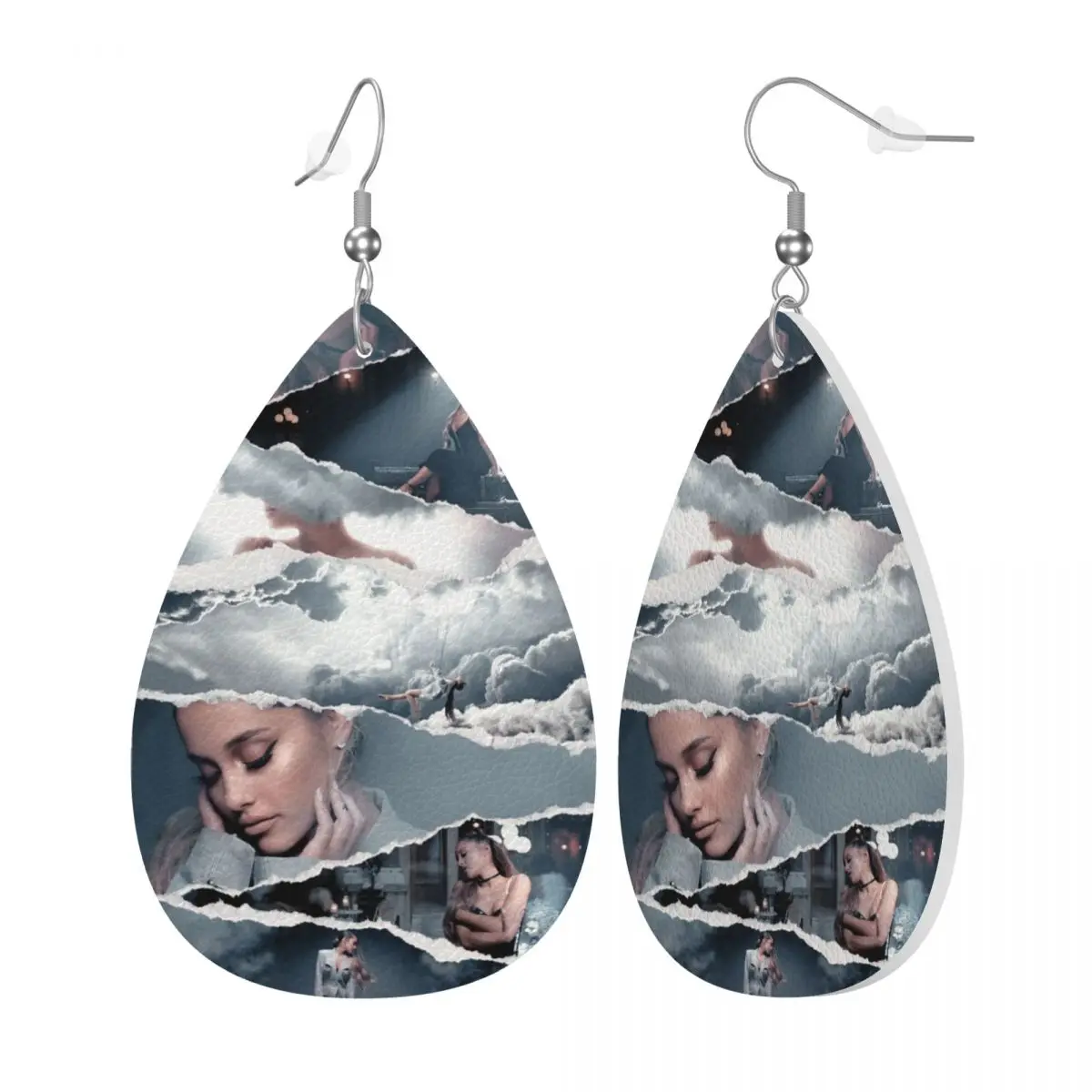 Custom G-Grande A-Ariana Dangle Drop Earrings Leather Earrings for Women Fashion Hot Singer For Party