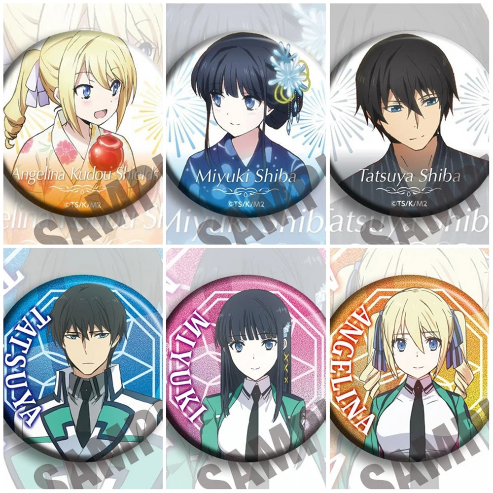 58mm Anime The Irregular at Magic High School Akechi Eimi Shiba Miyuki Cosplay COSTUME Badge Pin SPTE Tinplate Brooch﻿ Prop Gilf
