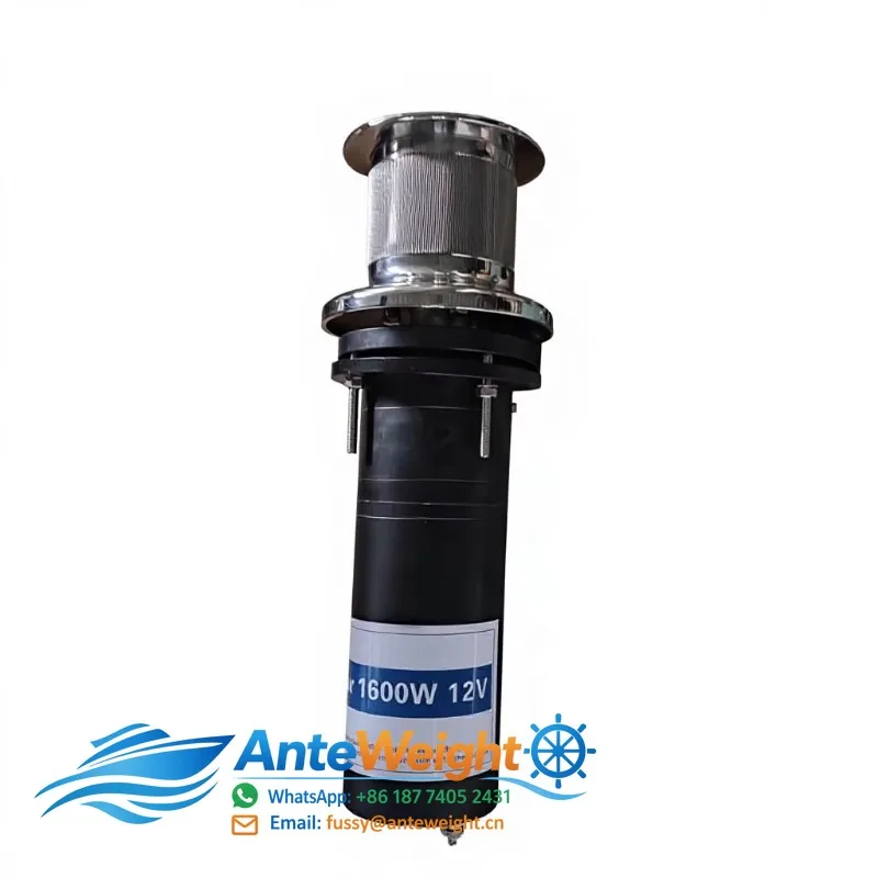 Electric 12V/24V Stainless Steel Capstan Winch with Rope for Boat Anchor Pulling