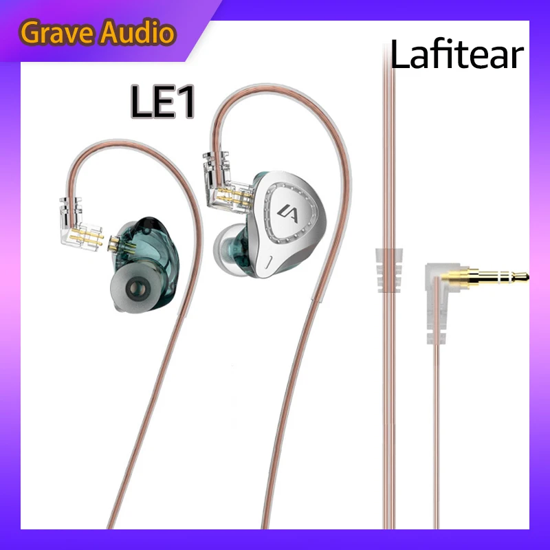 لافيالأذن LE1 HIFI ديناميكية داخل الأذن سماعات الأذن المهنية المرحلة رصد سماعات مع كابل انفصال 2pin 0.78 مللي متر