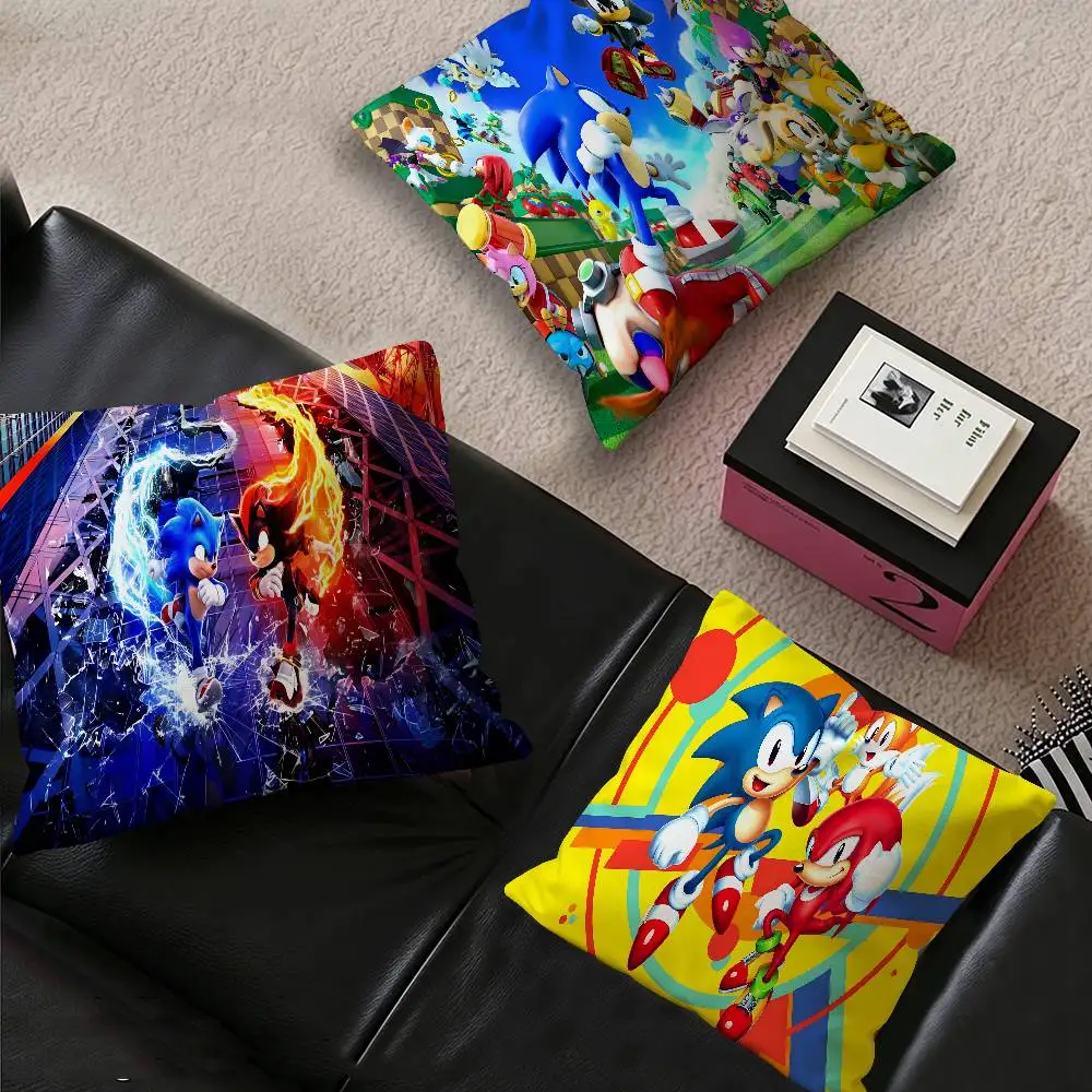 Sonic the Hedgehog Pillow Cover for Bedroom Room and Living Room Sofa Decorative Cushion Cover