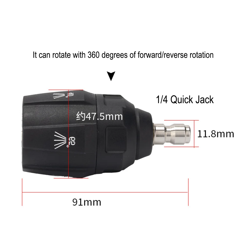 洗浄ノズル-車-庭-ヤード用ノズル-チェーニングアクセサリー-1-4-160bar-1個-5-in1-ステンレス鋼-高品質