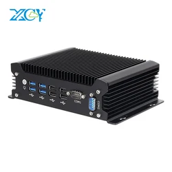 Безвентиляторный мини-ПК, Intel Core i7-10610U 2x RS232 2x GbE LAN 8x USB HDMI VGA, поддержка Wi-Fi 4G LTE Windows 10 Linux
