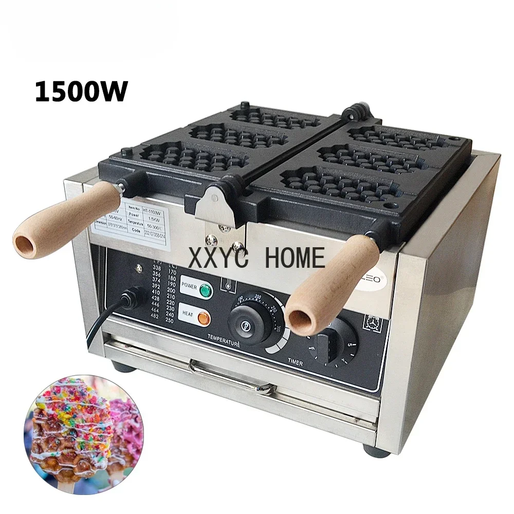 

1400W Commercial Electric Waffle Maker 3 Grids Waffle Machine Waffle Furnace Learn Cake Shape
