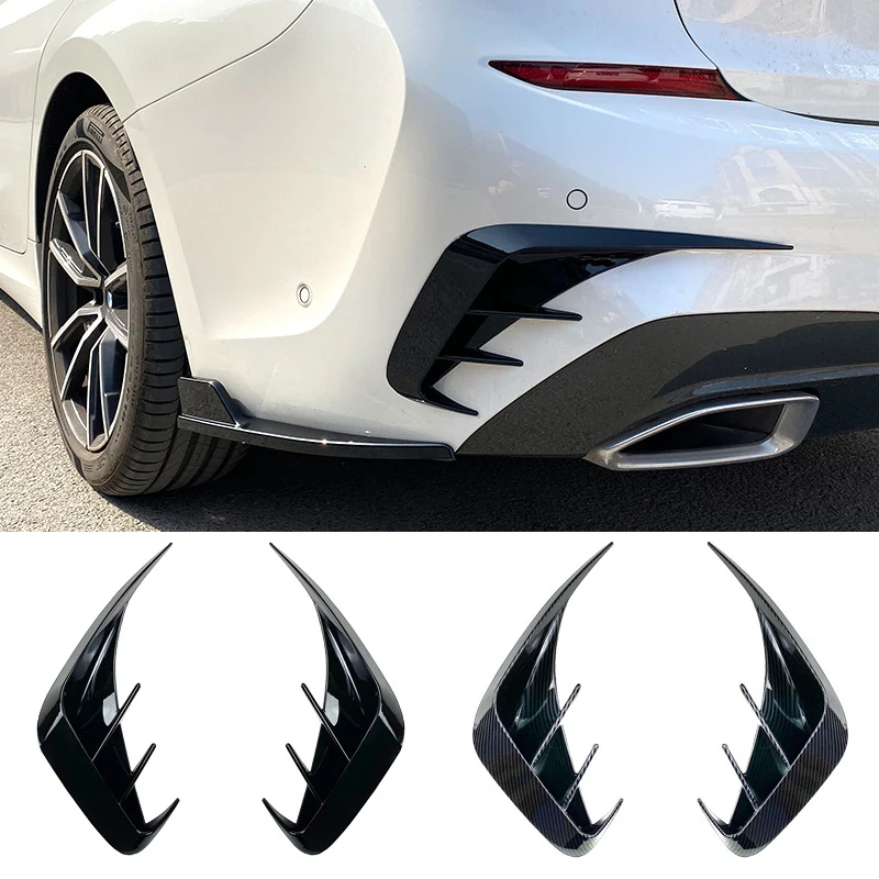 

Для Bmw 3 серии G20 G28 318i 320i 330i 2019-2022 ABS черный задний бампер сплиттер спойлеры Canard внешние детали Стайлинг автомобиля