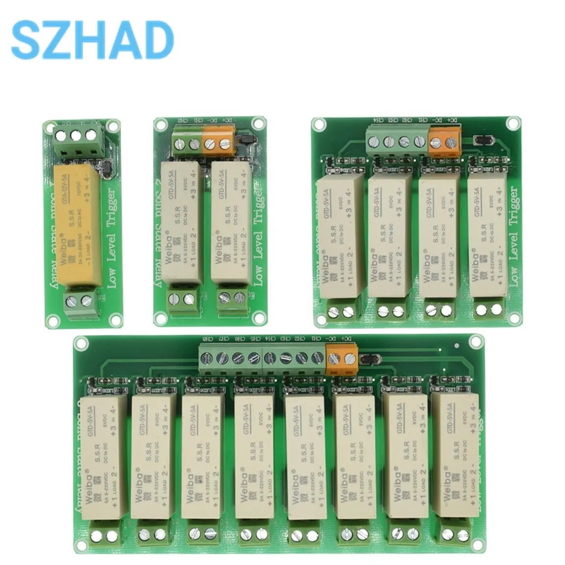 1 2 4 8 Channel Low-level trigger solid state relay module DC control DC single phase relay solid state 5A for arduino raspberry