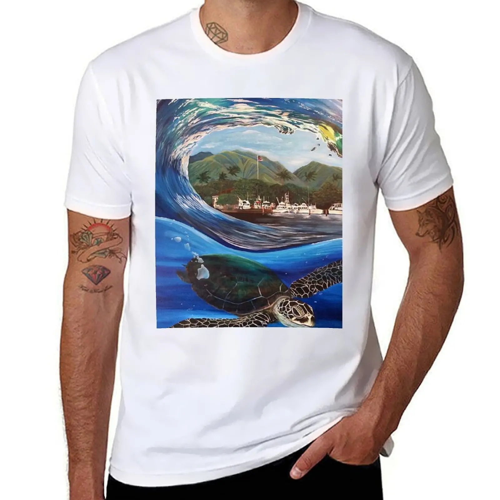 

Lahaina Harbour Honu T-Shirt man t shirts graphic t shirts for man slim fit T-Shirt