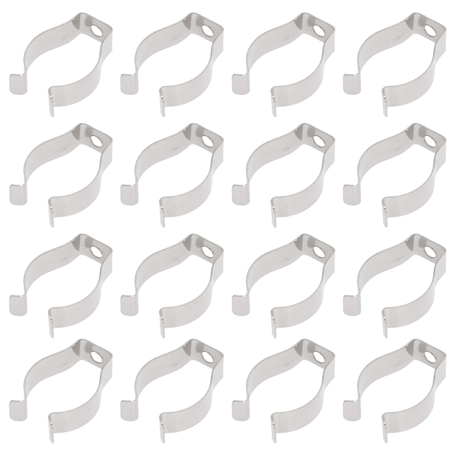 

20pcs Lamp Tube Clips U shaped Holder LED Fluorescent Mounting Accessories Stainless Steel Bracket Fixing Clamps Support