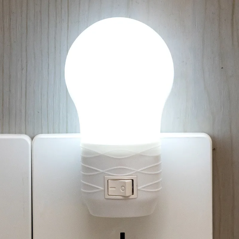 Luz LED de noche enchufable para bebé, luz de dormir de ojo de enfermería, luces de enchufe de dormitorio de 2 colores, ahorro de energía, lámpara de pasillo, balcón