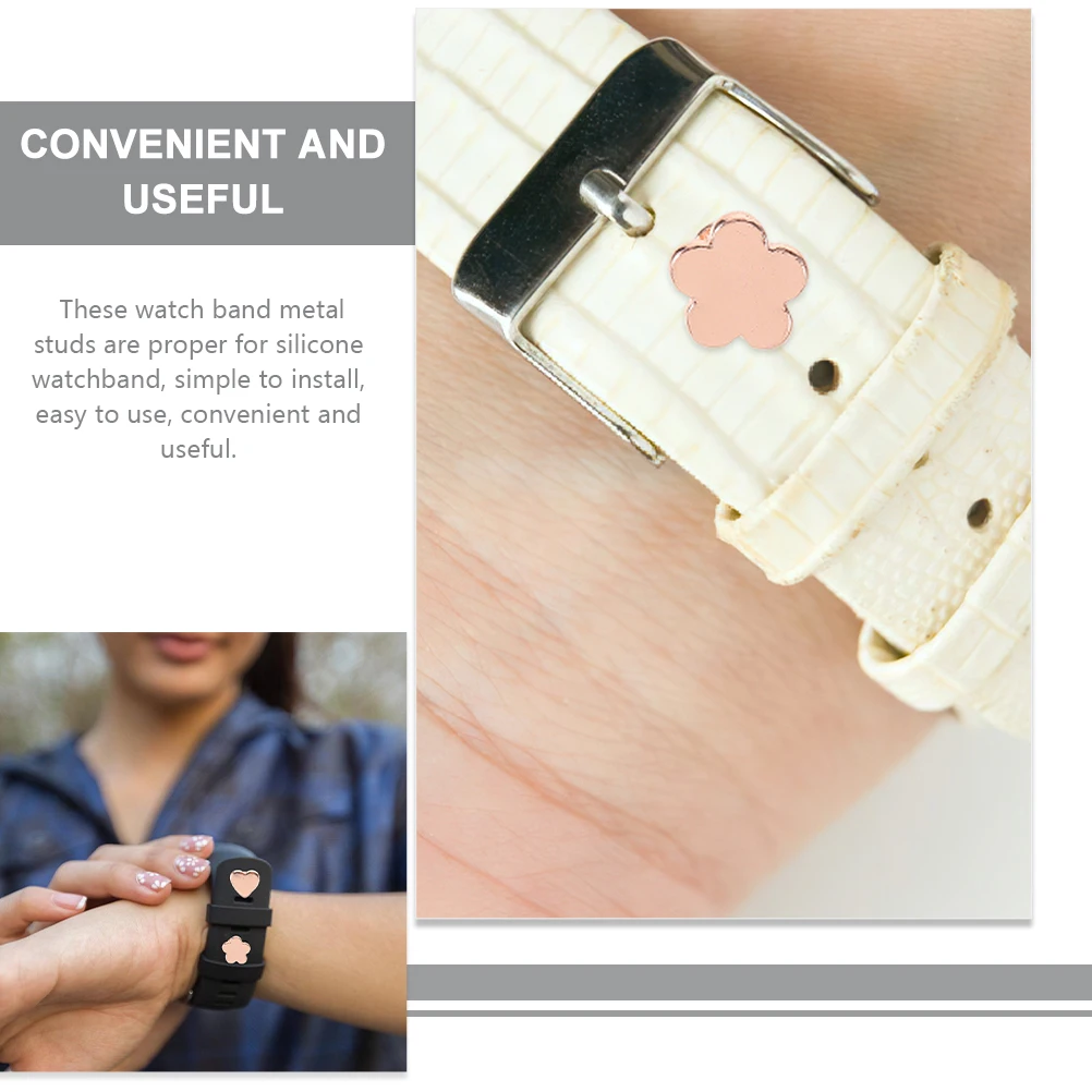 

10 Pcs Watch Bands Decoration Charms for Decorative Watchband Studs Metal Intelligent