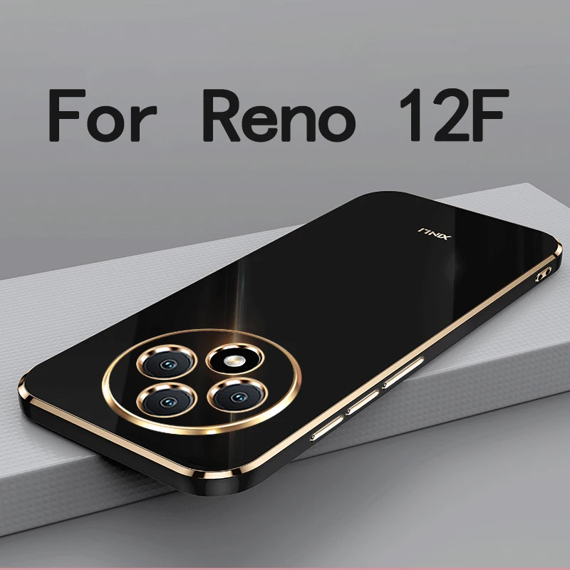 For Reno 12F Case Cover For OPPO Reno 12F 5G High Quality Soft TPU Anti-fingerprint Camera Protection Case Cover