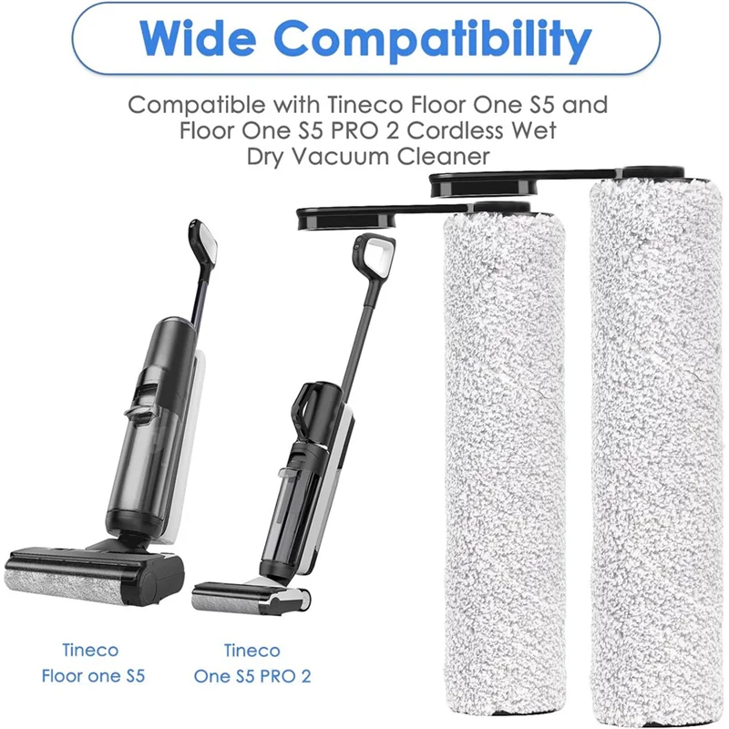 A24P 4 PCS เปลี่ยนลูกกลิ้งแปรงตามที่แสดงพลาสติกสําหรับ Tineco ชั้น One S5/ ชั้น One S5 Pro ไร้สายเปียกแห้งเครื่องดูดฝุ่น