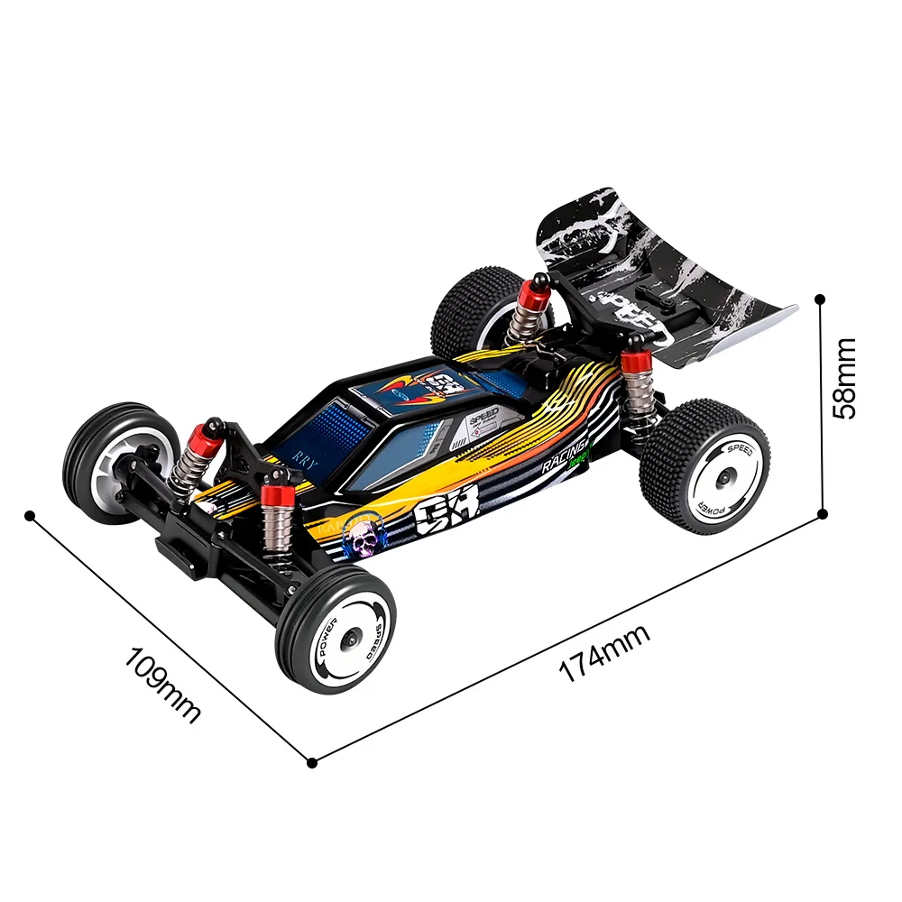 WLToys 1/24 RC سباق السيارات 244016 2WD 15-20-25KM/h 50M المسافة 2.4Ghz الكهربائية التحكم عن بعد نموذج سيارة لمختلف التضاريس #2