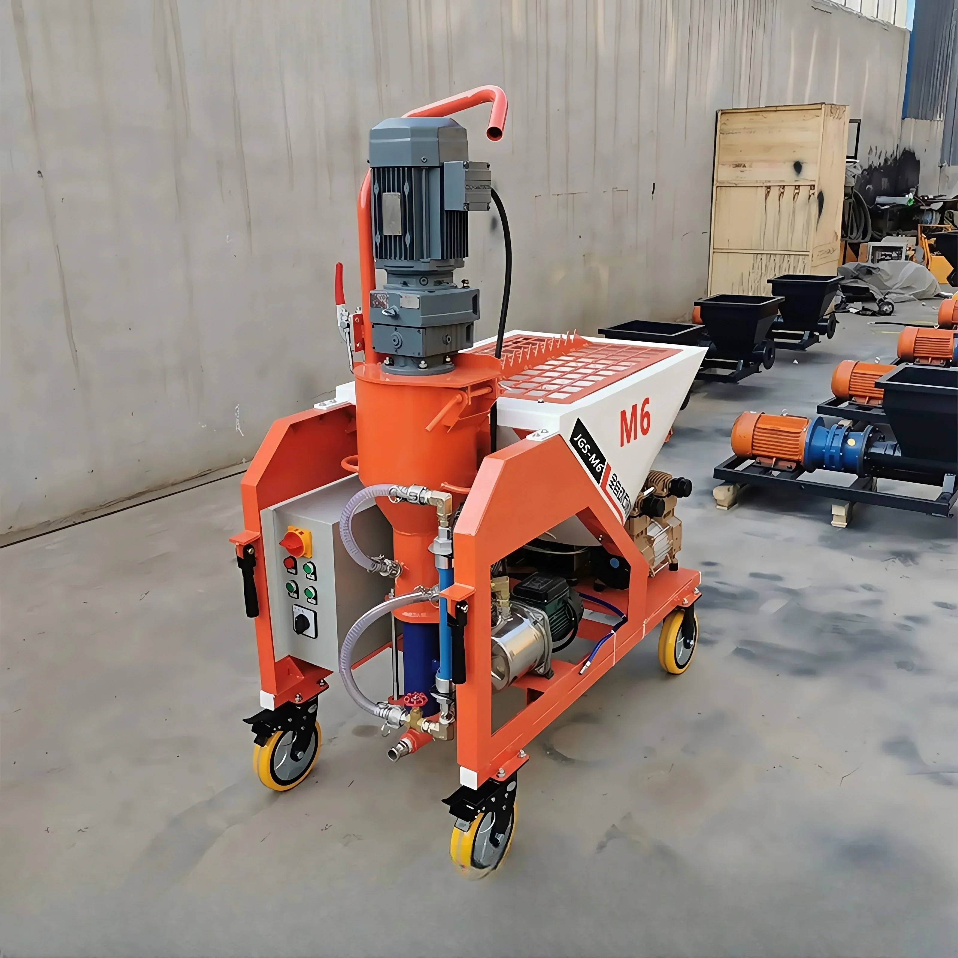 Light & Heavy Gypsum Spraying Machine, Fully Automatic Mixing Integrated, High Efficiency & Labor Saving