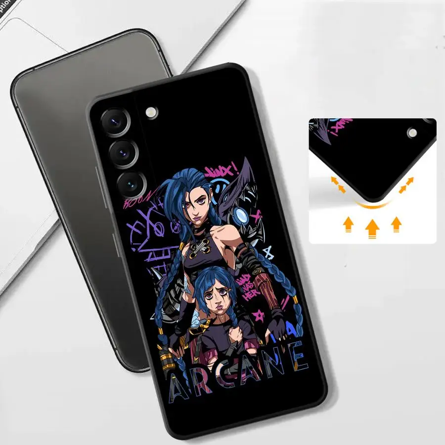 Casing ponsel Jinxs untuk Samsung Galaxy, casing ponsel keren untuk Samsung Galaxy A10 A20 A70 A02 A03 A30 A50 Core A04 A05 A06 s e A12 A15 A16 A13 A14 4G 5G funda