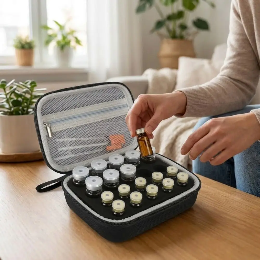 20 Slots Insulin Vials Storage Case 3/10ML Waterproof Insulin Protection Case Wear-resistant Large Capacity Carrying Case