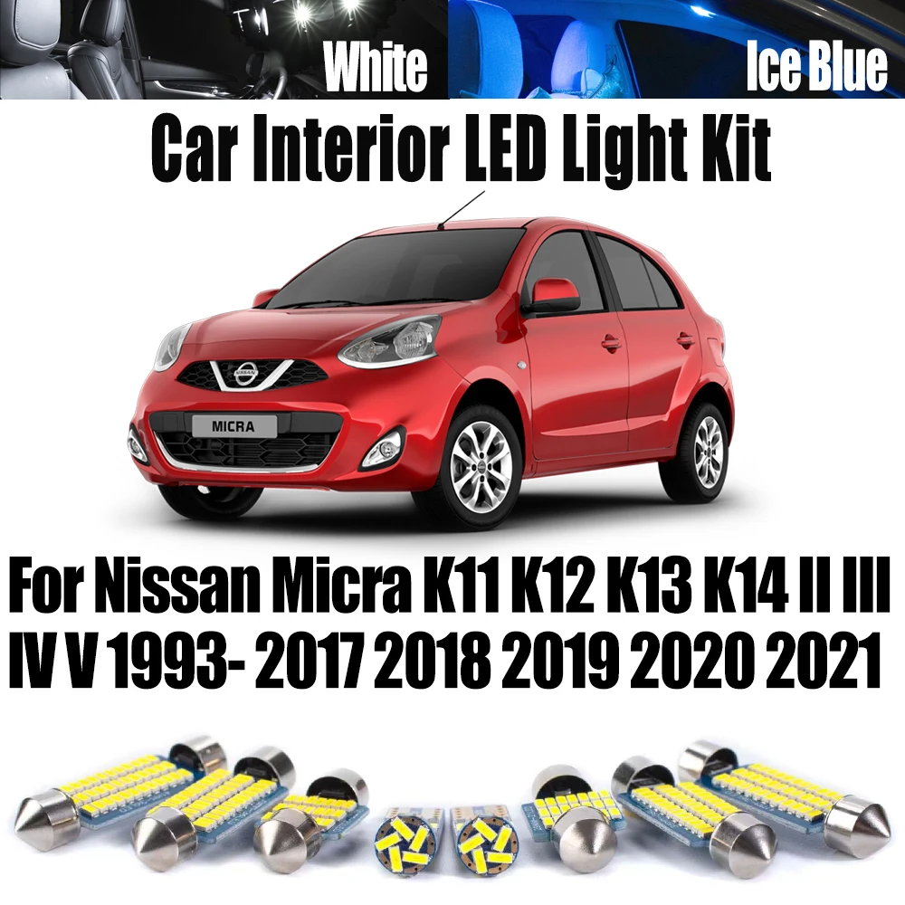 Canbus For Nissan Micra K11 K12 K13 K14 II III IV V 1993- 2017 2018 2019 2020 2021 Accessories LED Interior Reading Light Kit