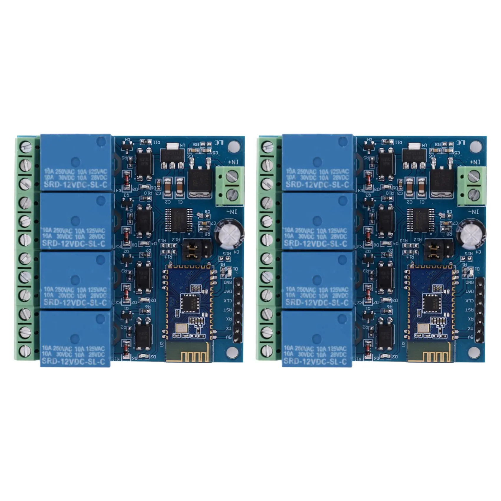 HLZS-2X 12V 4CH Remote Control Switch Bluetooth Relay Module For Android Mobile Motor LED Light DIY Electronic Kit