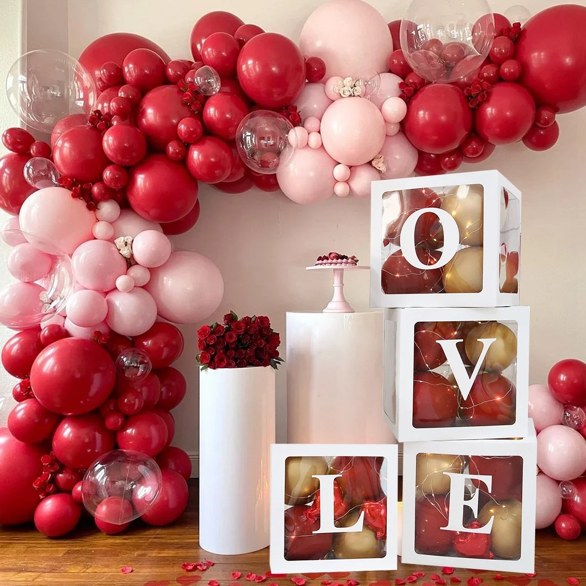 

Decoration Baby Shower Boy Girl Transparent Balloon Box Letter Frist 1st Birthday Wedding Party Docoration Gender Reveal Baptism