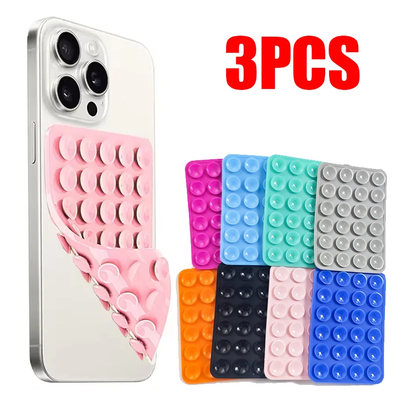 Thickened Upgrade Double Sided Silicone Suction Cup Phone Case Detachable Stand for Selfies Use Video Fixed Pad for Smooth Glass