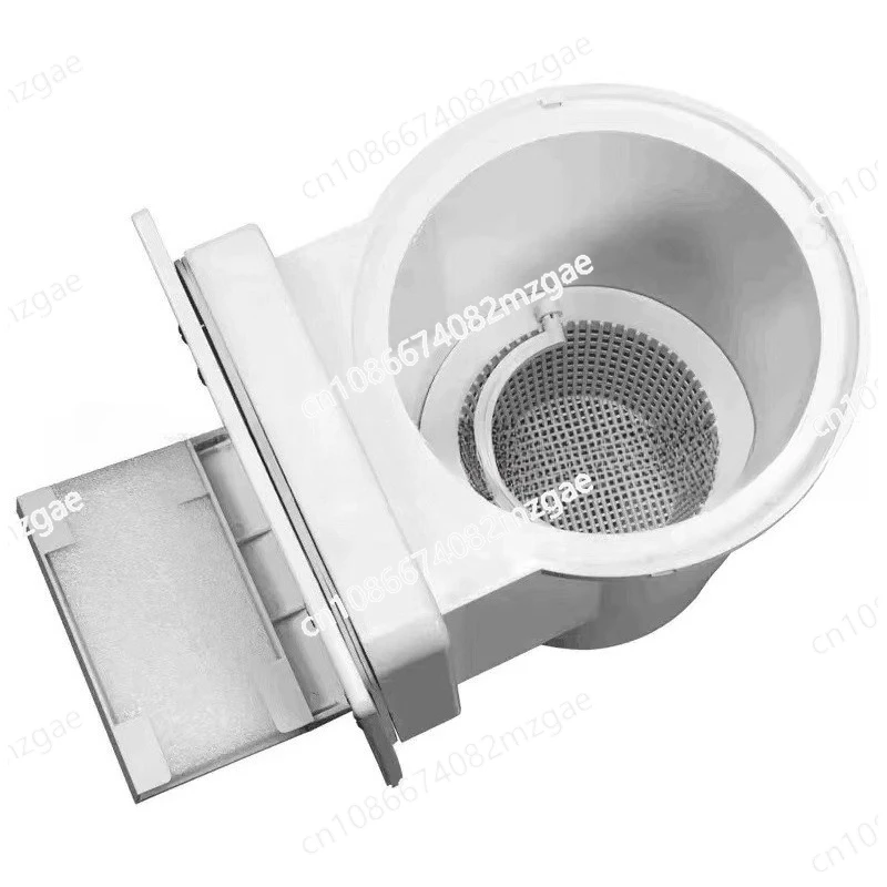 Swimming Pool Skimmer with Floating Leaf Collector, Wall Filter and Suction Port Set for Pool Cleaning System