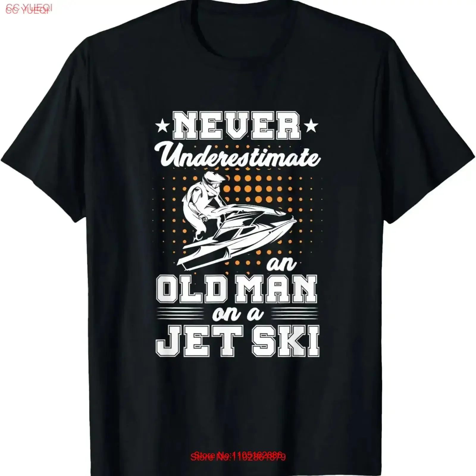 Jet Skiing Never Underestimate An Old Man On A Ski T Shirt vintage Washed Breathable designer clothes Comfortable vintage
