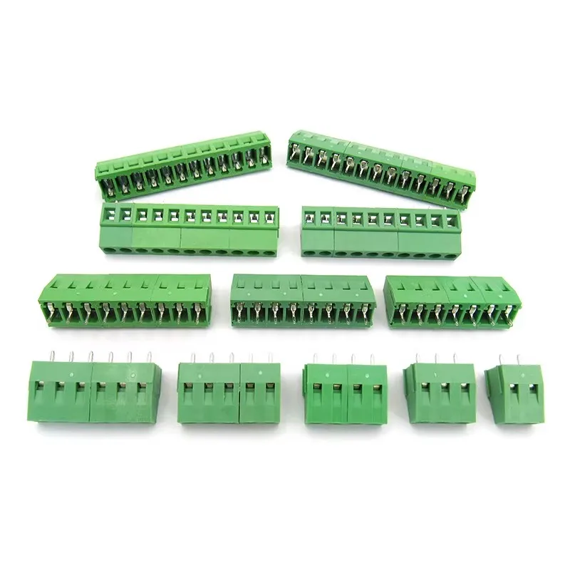 10 szt. Złączki śrubowe PCB KF128-2.54/3.5/3.81/5.0/5.08/7.5 mm, mini złączki śrubowe PCB do przewodów, 2 piny, 3 piny, miedziane — zdjęcie 5