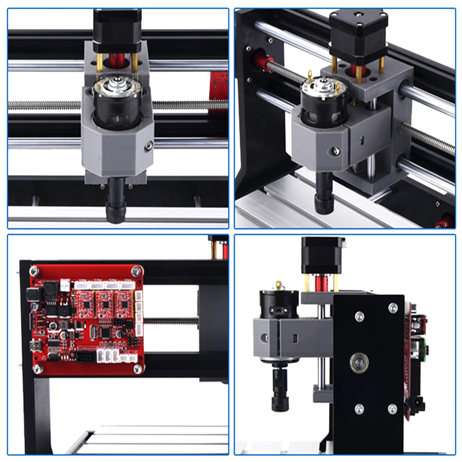 TwoTress CNC 3018 مجموعة التوجيه GRBL التحكم 3 محور البلاستيك الاكريليك PVC آلة نقش الخشب نطاق العمل 300x180x40mmUS