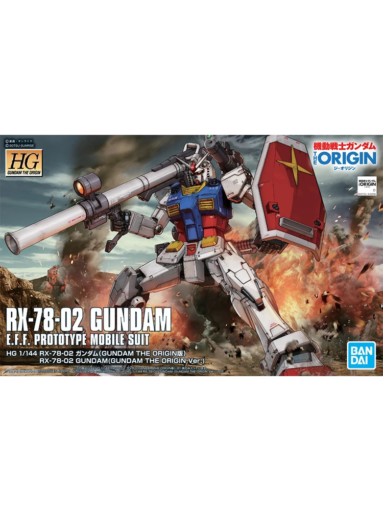 In Stock Bandai HG GTO 1/144 Mobile Suit Gundam The OriginRX-78-02 New Original Anime Figure Model Toy Action Figures Collection