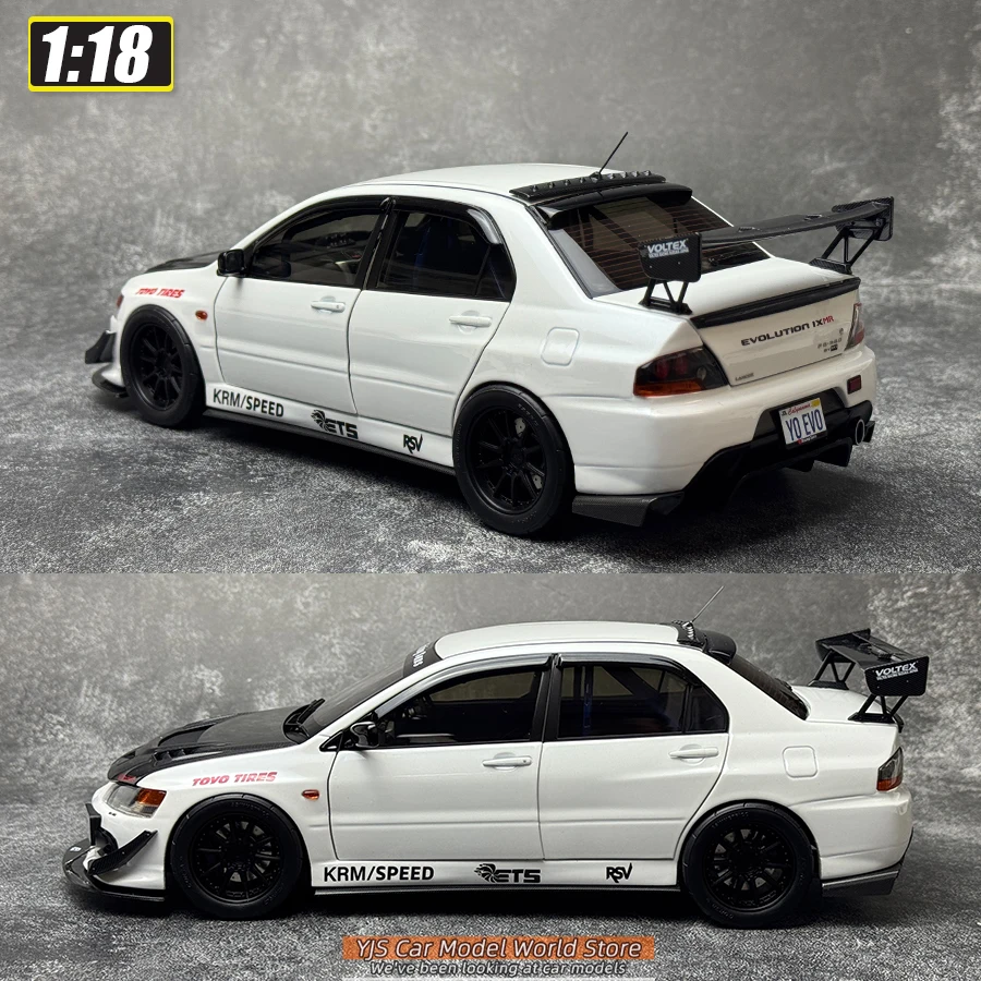 Super A Diecast modelo 1/18 LANCER EVO 9 IX Liga modelo de carro