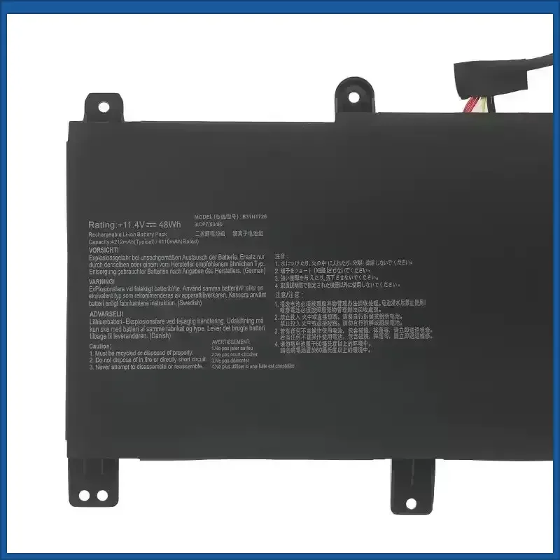 11.4V 48WH B31N1726 Laptop Battery for ASUS ROG Strix G512 G531 FX531 FX531GT GL531PX531 PX731 0B200-03400100