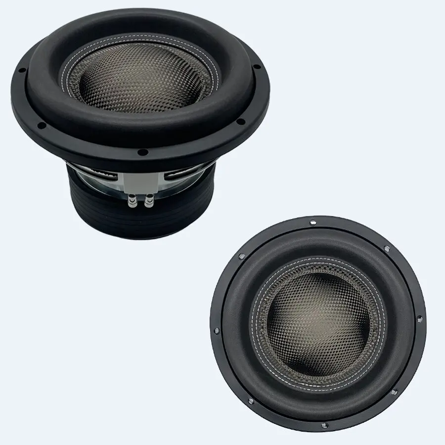 12-Inch Carbon Car Subwoofer with Dual Coils 4000W RMS Foam Surround DC 12V for Car Audio Competition for Car Audio Enhancement