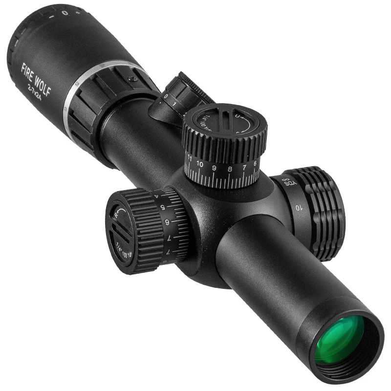 Fire Wolf 2-7x24 mira telescópica táctica con retícula para caza - imagen 5