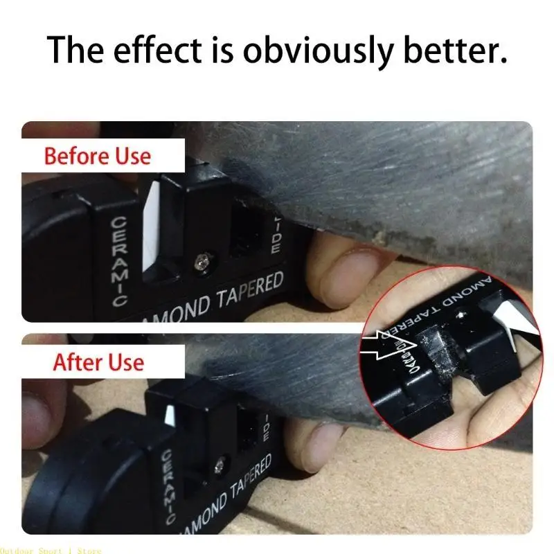 A0KA Multifunctional Whetstone Portable Cutter Sharpening Tool Camping Tool Portable Sharpening Rod for Outdoor Use