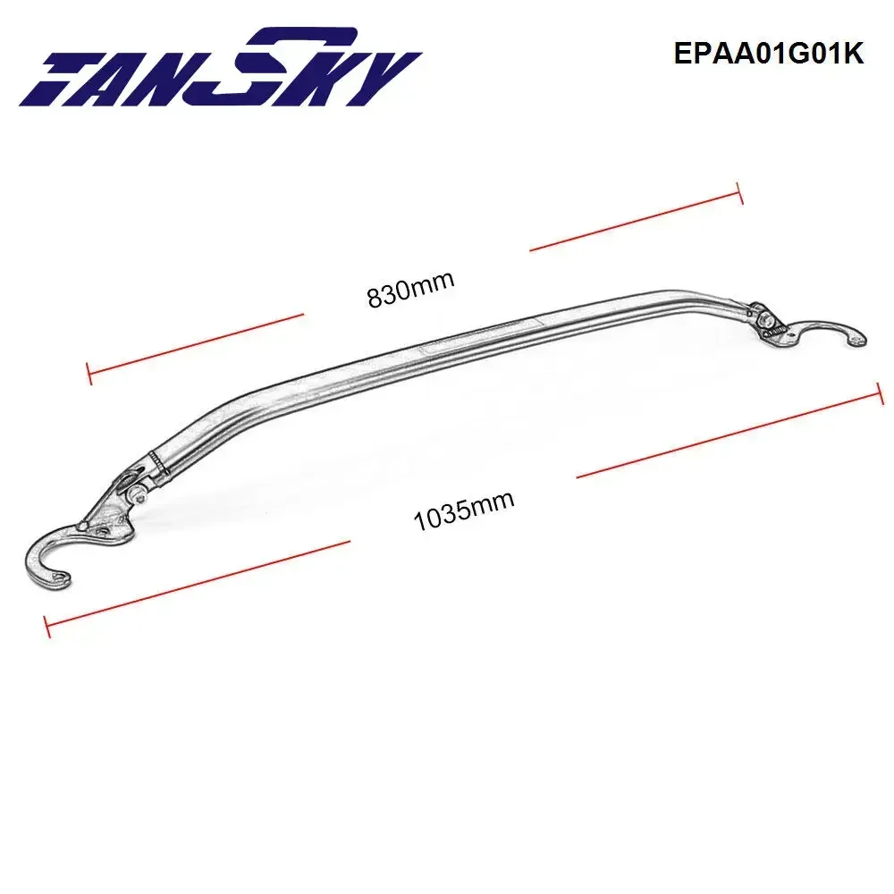 TANSKY Front Strut Tower Bar Strut Bars Sway Bars For Honda 92-00 EK EG Civic / 93-97 Del Sol / 94-01 Integra DC2 EPAA01G01K