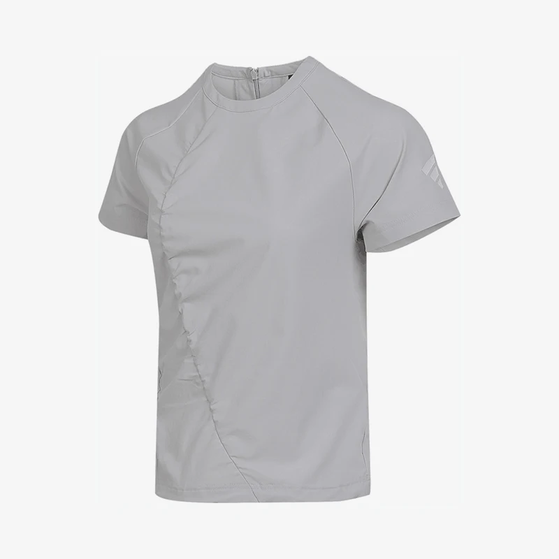Adidas genuine new women's light gray training lightweight short sleeved T-shirt KG7127
