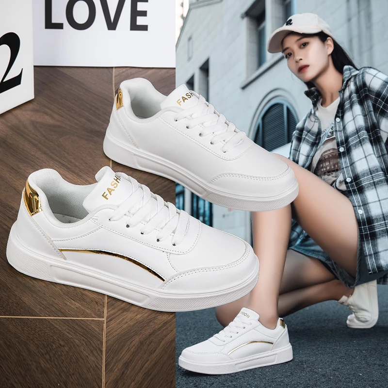 New Women\'s Fashion Walking Shoes Sneakers Women 2024 White Casual Shoes Autumn Spring Trend Board Sneakers Sports Running Shoes